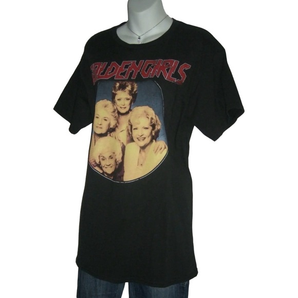 The Golden Girls Tee Shirt Black Distressed Graphic Unisex Betty White Retro 80s - Picture 3 of 6